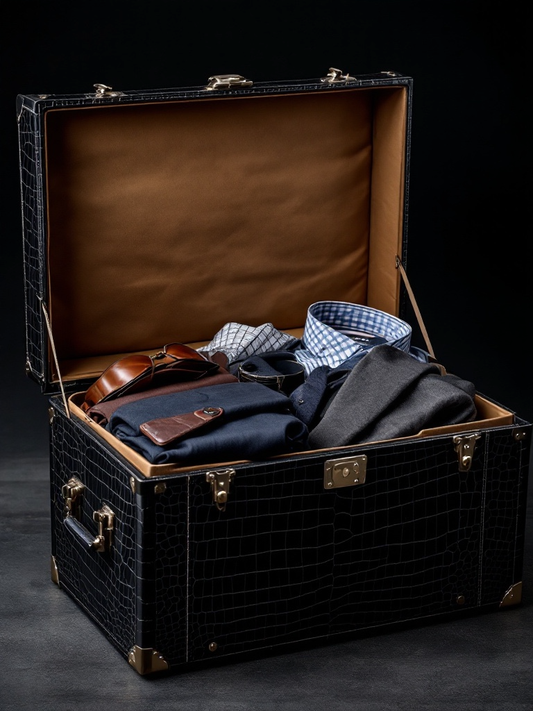 Steamer Trunk in Pelle su Misura | Piatti Milano