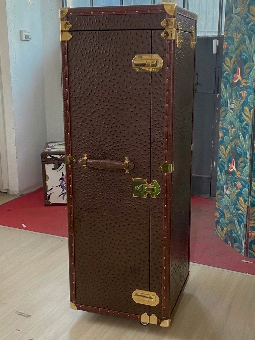 Baule in Vera Pelle Texture Struzzo | Piatti Milano