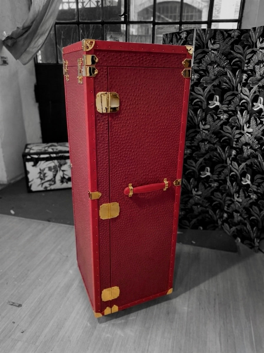 Baule in Vera Pelle Texture Struzzo | Piatti Milano