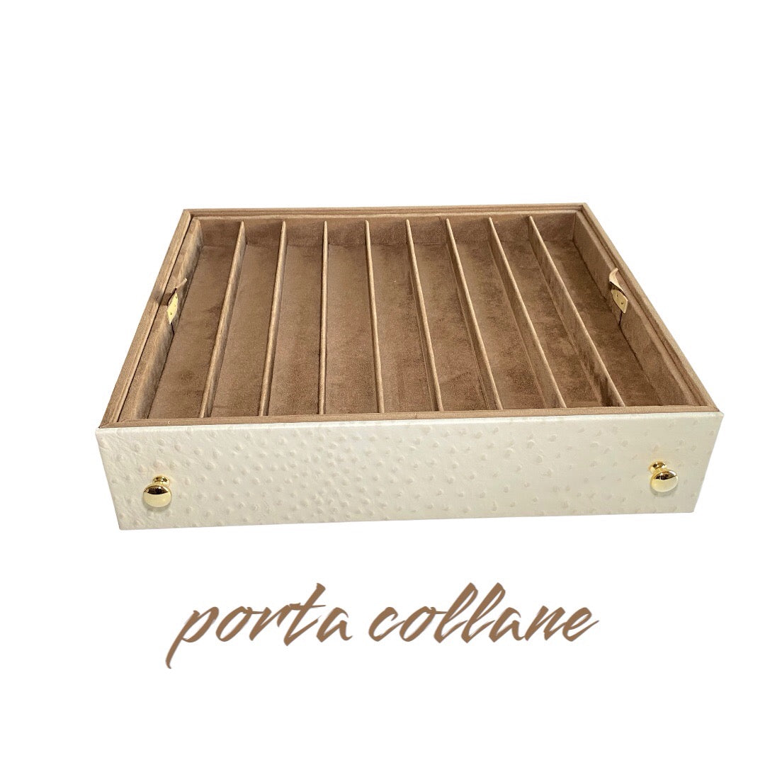Baule in Vera Pelle Texture Struzzo | Piatti Milano