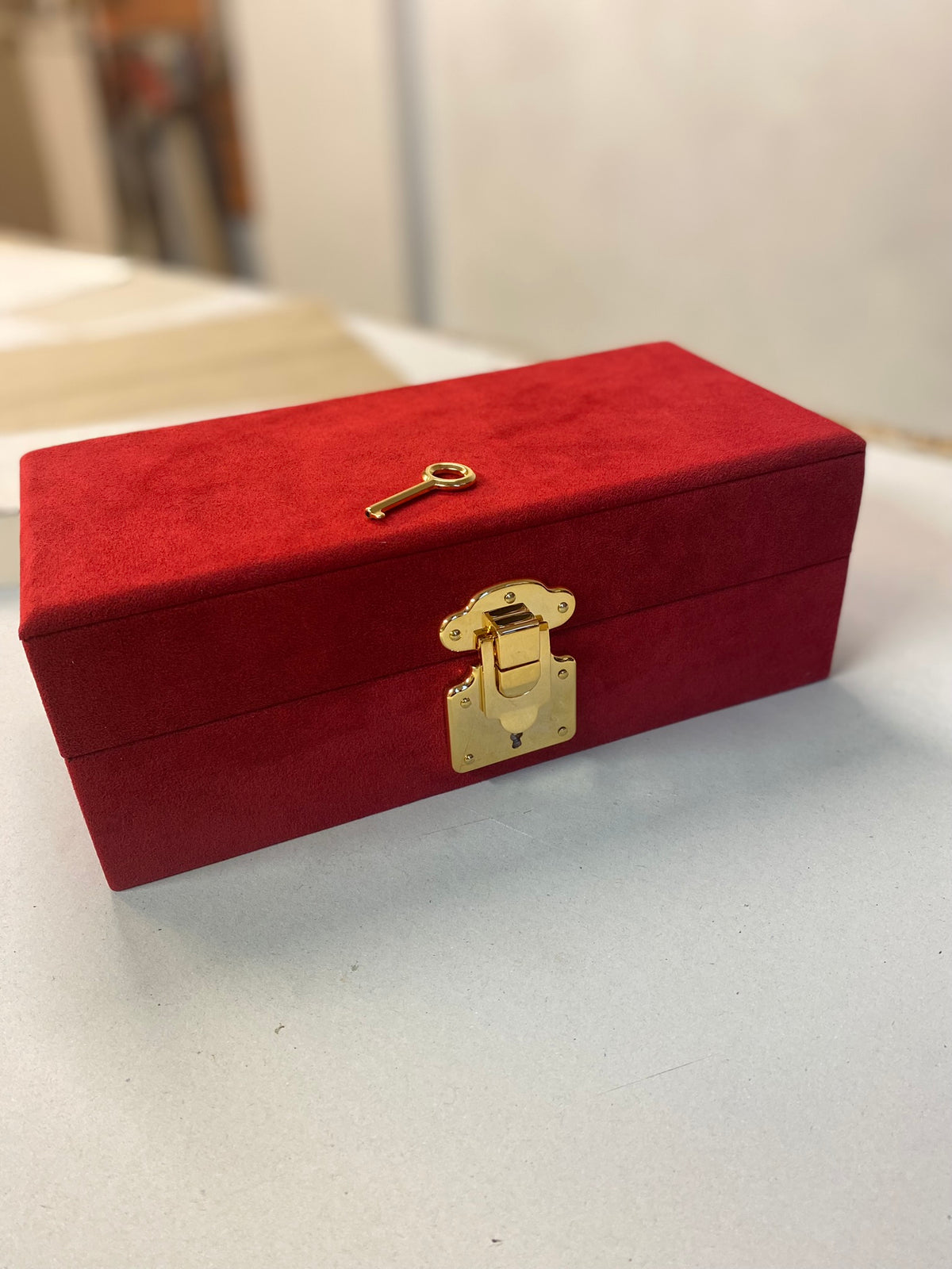 Scatola Porta Orologi 4 Posti in Vera Pelle