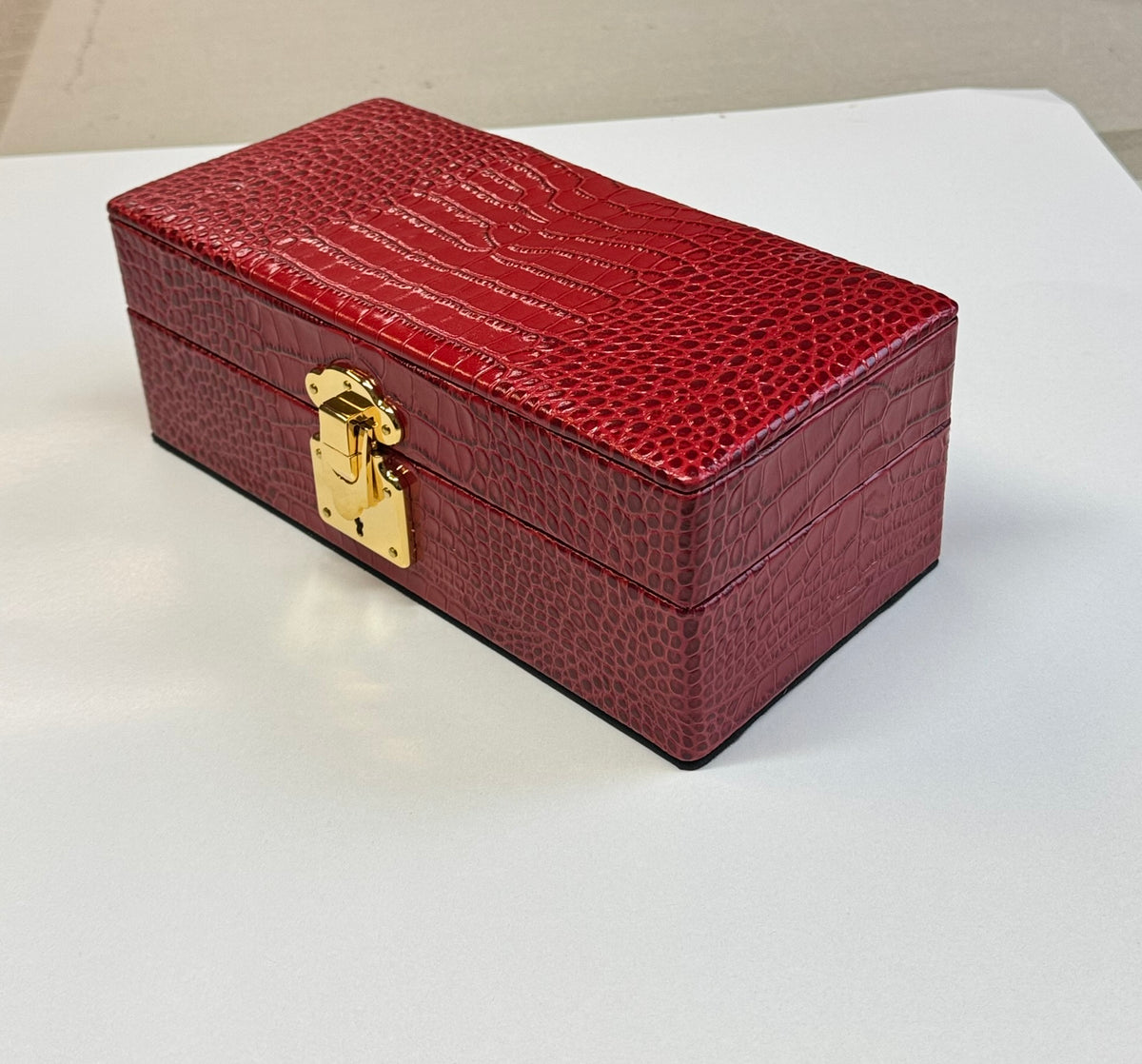 Scatola Porta Orologi 4 Posti in Vera Pelle