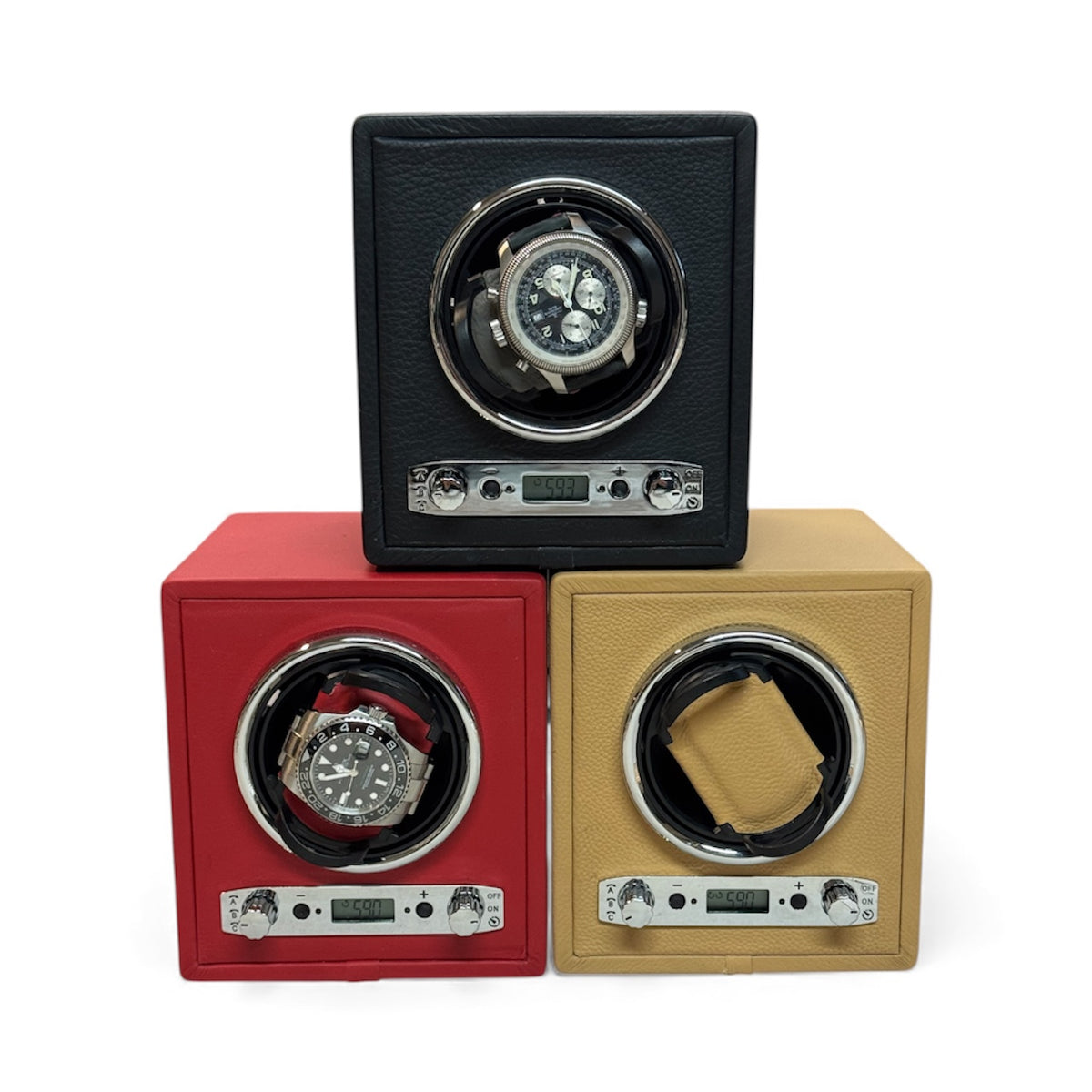 Watch winder singolo in pelle su misura, Piatti Milano