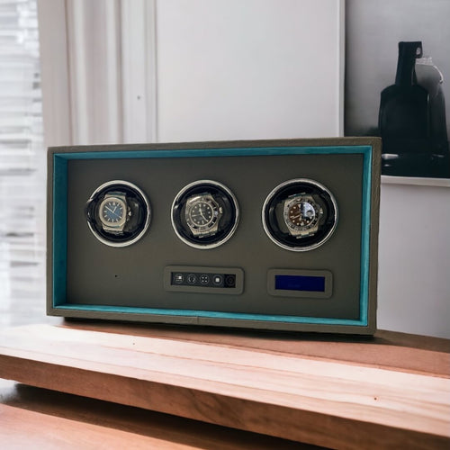 Luxury leather  watchwinder  in Milan by Piatti Milano