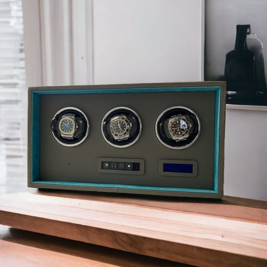 Luxury leather  watchwinder  in Milan by Piatti Milano