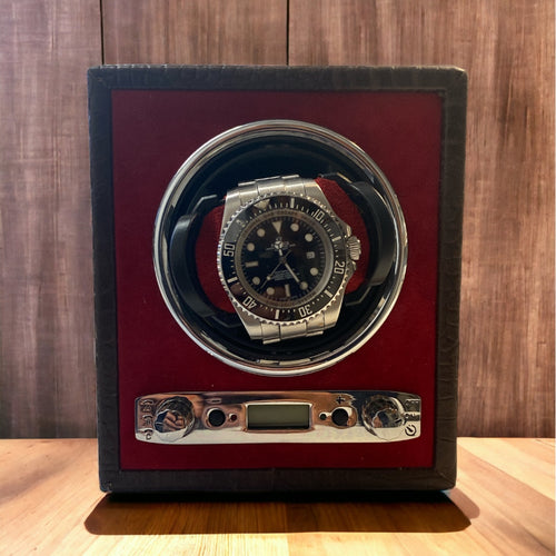 Avvolgitore per Orologi Automatici in Pelle Texture Coccodrillo | Piatti Milano