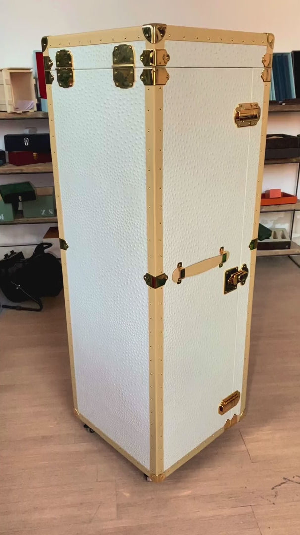 Baule in Vera Pelle Texture Struzzo | Piatti Milano